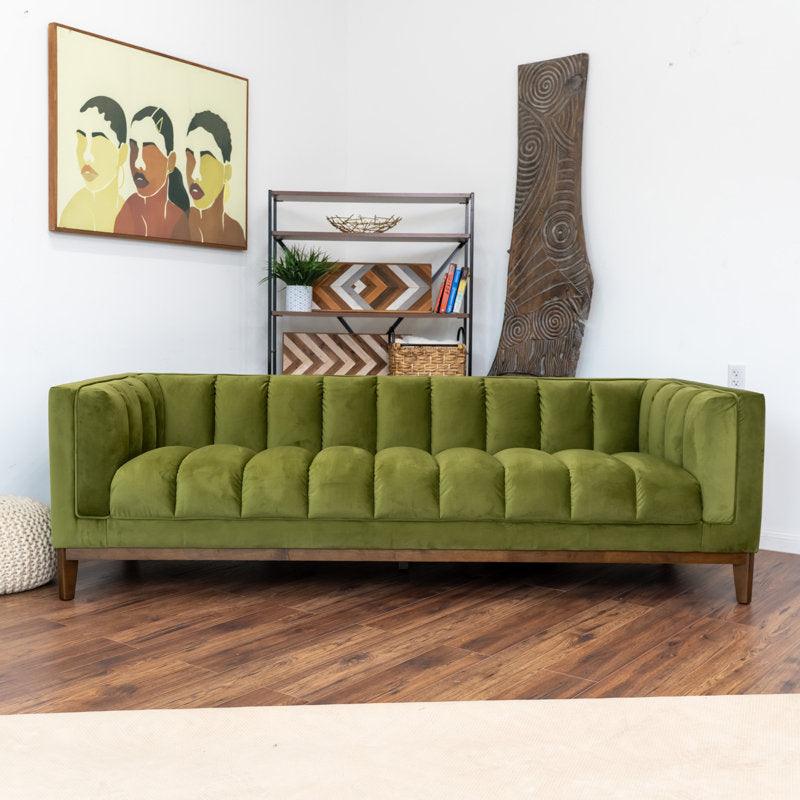 3-Seater Green Velvet Sofa By Alhome - ALHOME