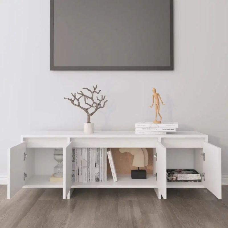 Minimalist TV Table - MDF - White by Alhome - ALHOME