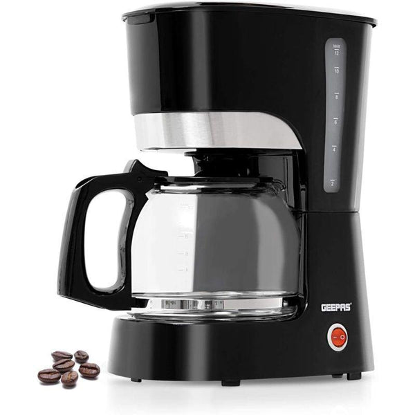 Geepas Liquid Filter Coffee Machine - 1.5 liters - 1000w - Black - Gcm6103 - .com - Your Destination for Baby & Mother Needs in Saudi Arabia