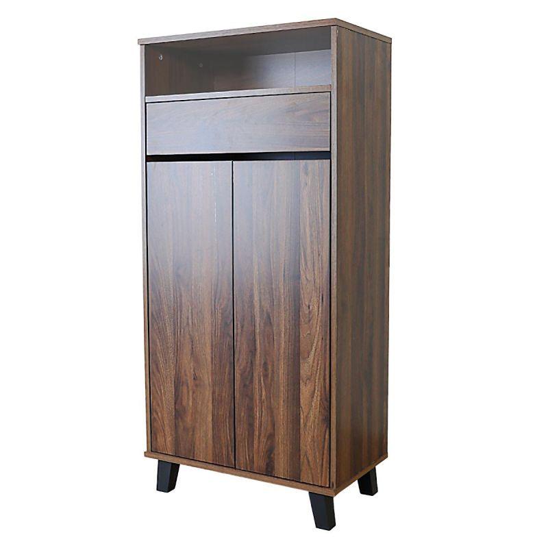 Shoe Organizing Cabinet With Shelves From Malaysian Wood - Brown - 60x43x126.5 cm - By Baity - ALHOME