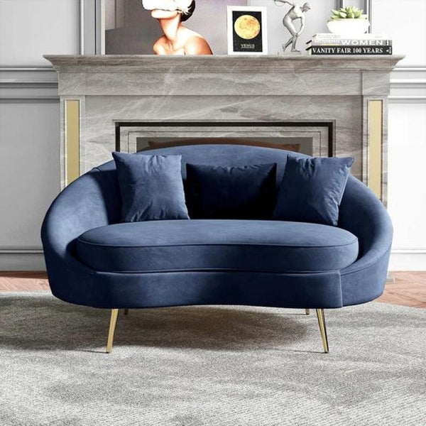 Velvet 2-Seater Sofa in Indigo By Alhome - ALHOME