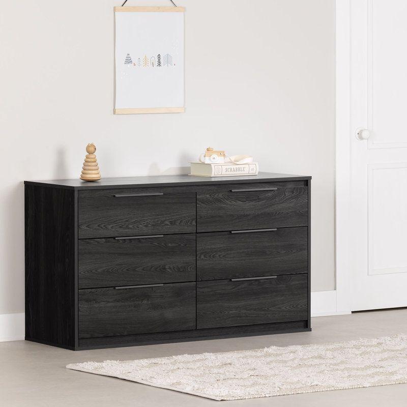 Kids Dresser: 128x40x73 Wood, Black by Alhome - ALHOME