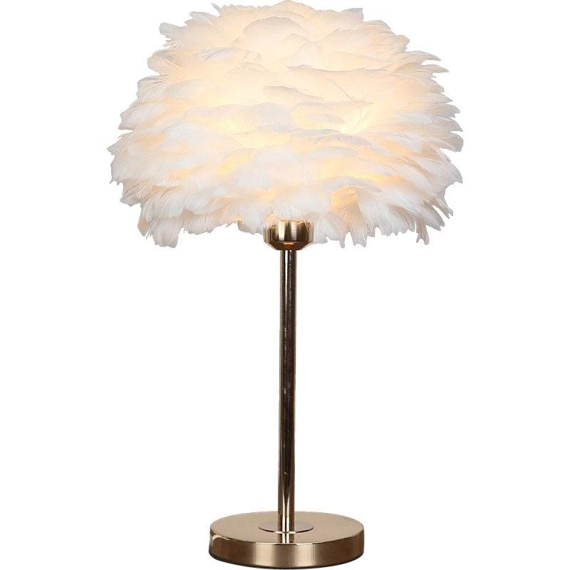 Modern Table Lampshade, Feather Shape - Gold - By Alhome - ALHOME