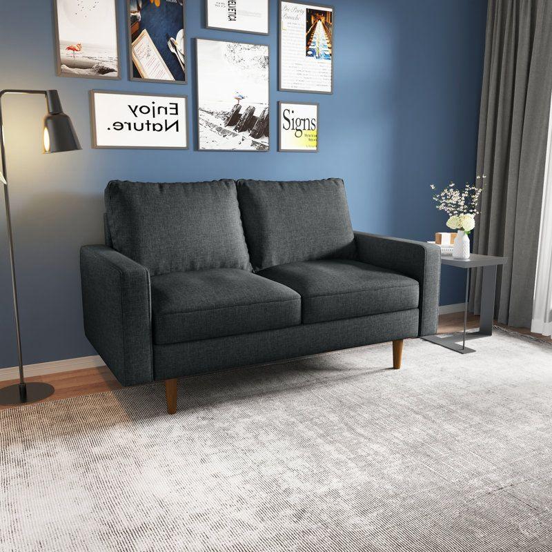 Modern Linen 2 Seater Sofa - 150x85x85 cm - By Alhome - ALHOME