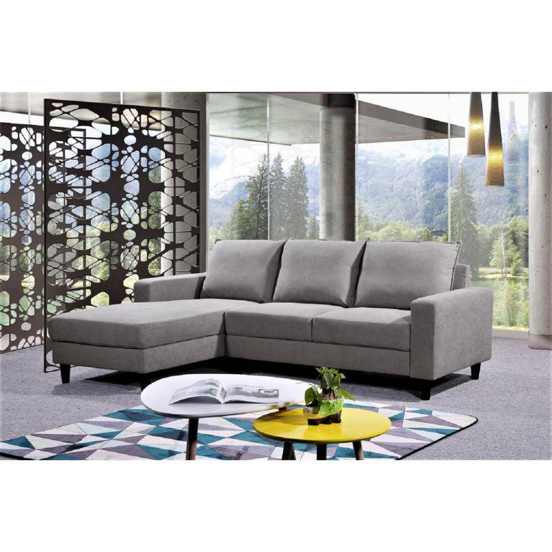 Modern Linen L-Shape Sofa - Grey - 270x150x85x85 cm - By Alhome - 110113379 - ALHOME