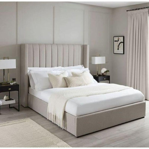 Timeless Beige Chanel King Bed By Alhome - 110112340 - ALHOME