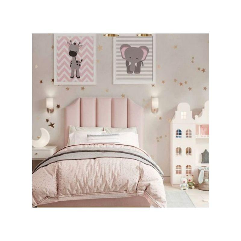 Pink Velvet Single Bed Size 120x200 By Alhome - 110110064 - ALHOME