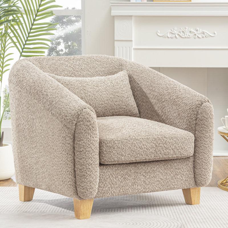 Modern Bouclé Chair - 77x82x80 cm - By Alhome - ALHOME