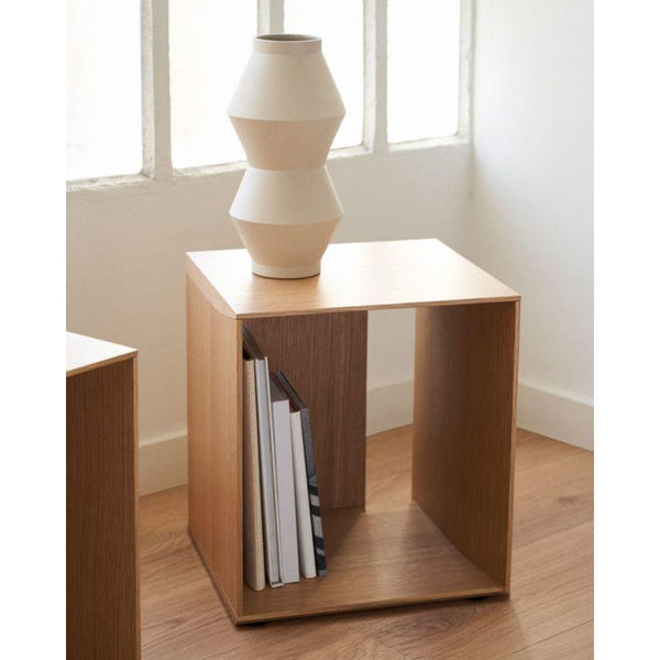 Beige Engineered Wood Side Table - Size: 33x30x40 By Alhome - ALHOME