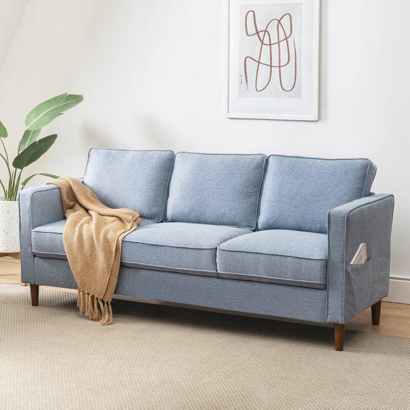 Modern Linen 3 Seater Sofa - 240x85x85 cm - By Alhome - ALHOME