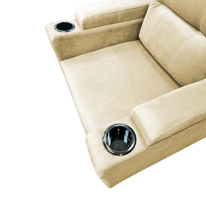 Velvet Classic Cinematic Recliner Chair with Cups Holder - E1 by In House - ALHOME