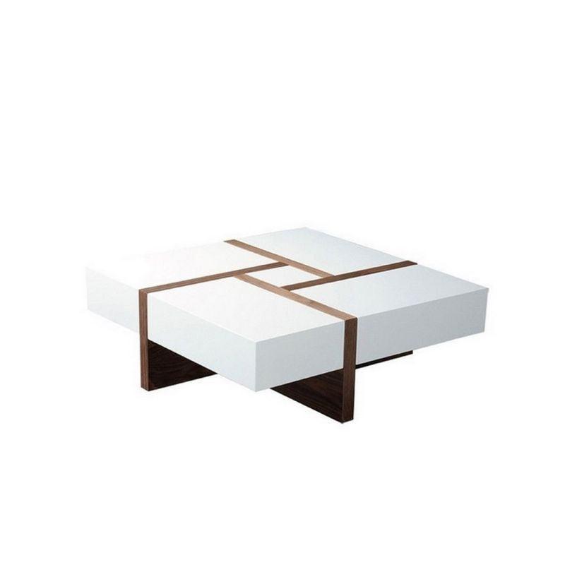 Contemporary White Center Table With Stylish Statement - 50x80x80 cm By Alhome - ALHOME