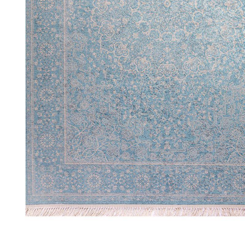 Velvet Turkish Rectangular Decorative Carpet - Cyan - By In House - ALHOME