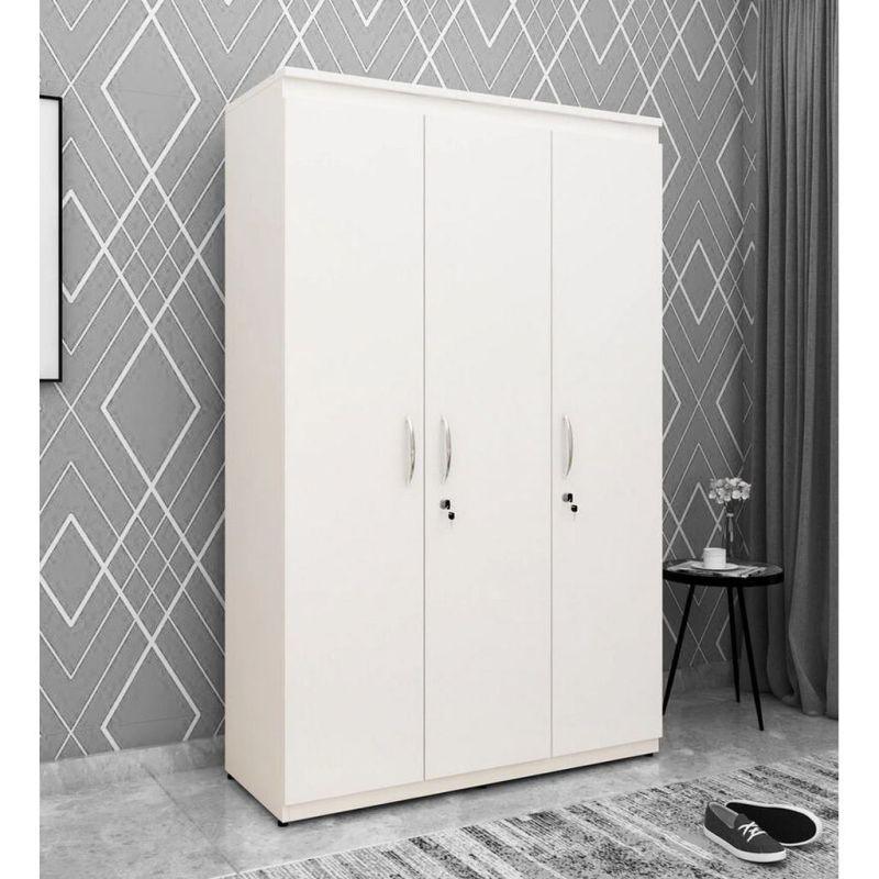 White Wardrobe With Modern Simplicity And Spacious Storage by Alhome - ALHOME