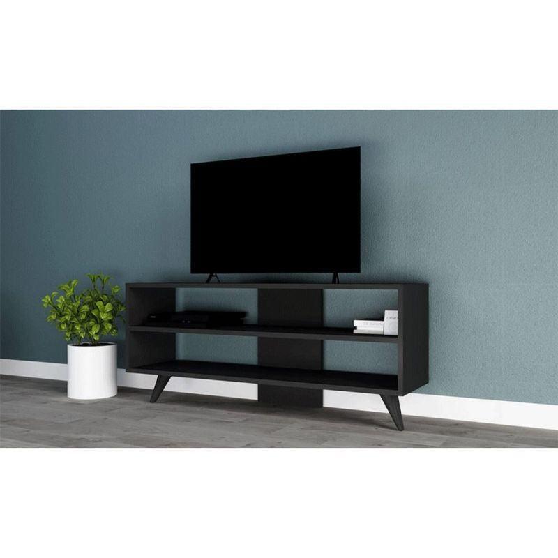 Black TV Unit With Sleek Sophistication for Your Entertainment Space by Alhome - ALHOME