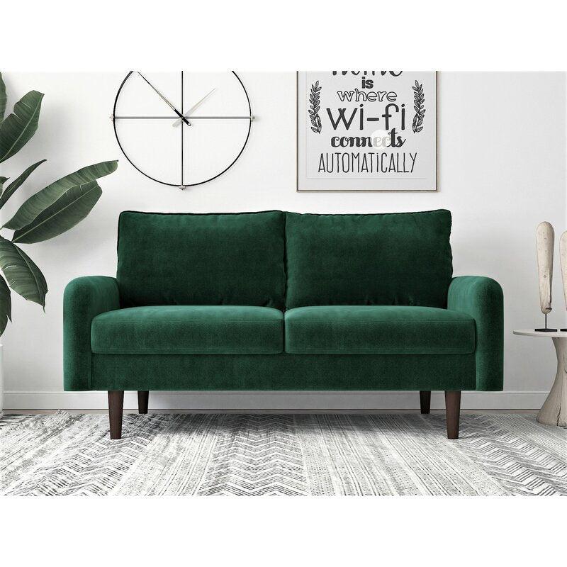 Modern Sturdy Velvet 2 Seater Sofa - 180x85x85 cm - By Alhome - ALHOME