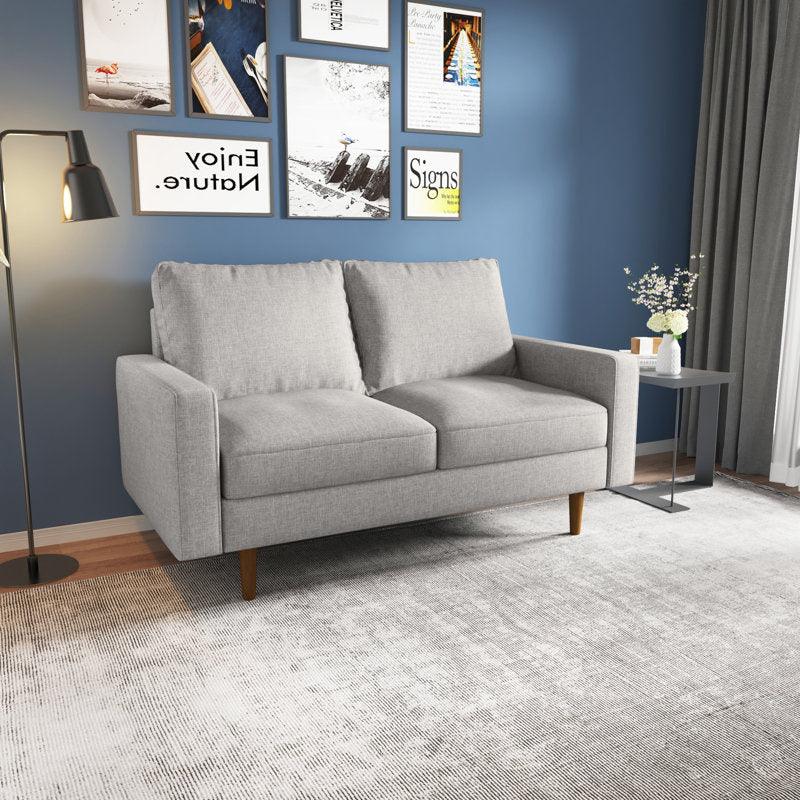 Modern Linen 2 Seater Sofa - 150x85x85 cm - By Alhome - ALHOME