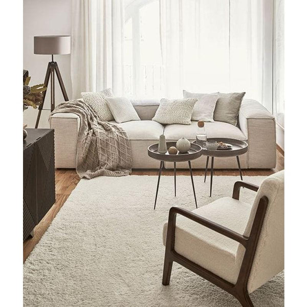 Timeless Comfort: Beige Linen 3-Seater Sofa By Alhome - ALHOME