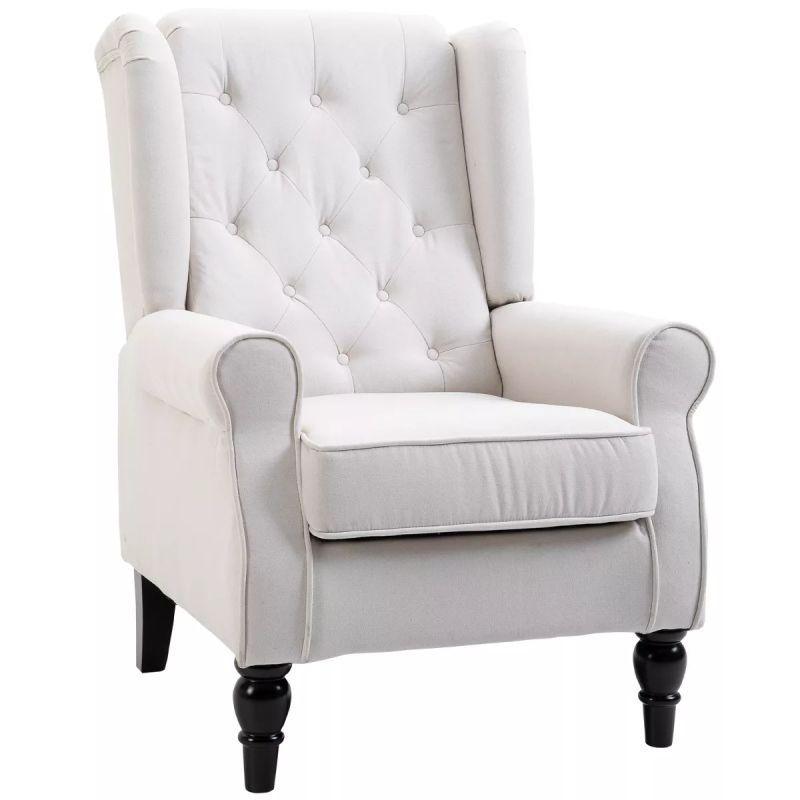 Luxurious Linen Chair - 90x85x85 cm - By Alhome - ALHOME