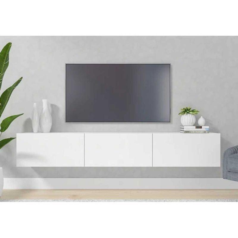 White TV Unit - 30x50x180 cm - By Alhome - ALHOME