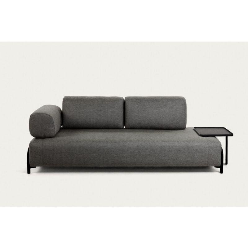 Ashen Swedish Wood 3-Seater Sofa - Size: 220x85x85, Material: Linen By Alhome - ALHOME