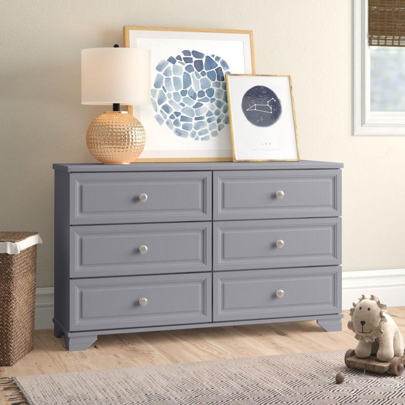 Kids Dresser: 133x39x80 Wood, Grey by Alhome - ALHOME