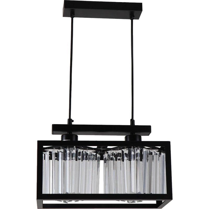 Modern Black + Transparent Double Chandelier - E27*2L By Alhome - ALHOME