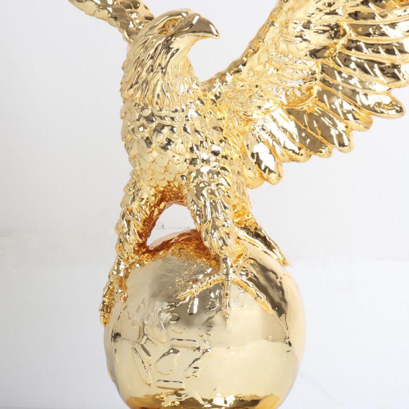 Big Metal Eagle Decor Sculpture - Gold By Alhome - ALHOME