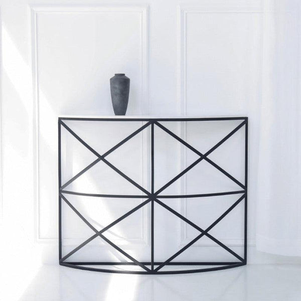 Timeless Iron and Marble Console Table By Alhome - ALHOME