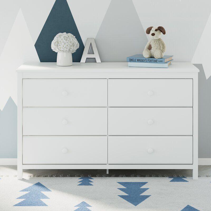 Kids Dresser: 133x42x82 Wood, White by Alhome - ALHOME