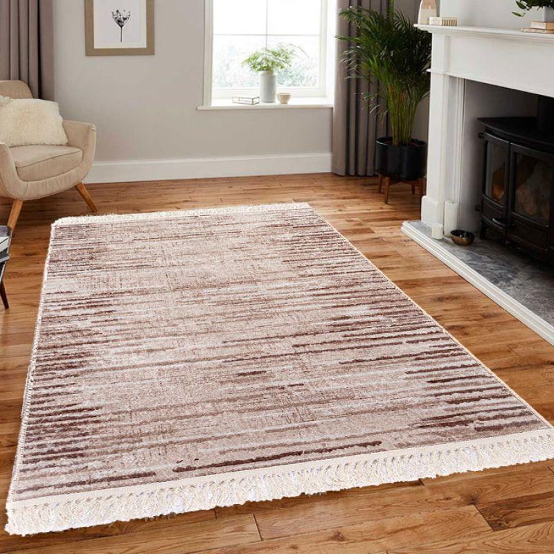 Velvet Turkish Rectangular Decorative Carpet - Beige - By In House - ALHOME