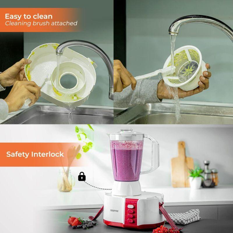 Geepas 4-In-1 Food Processor 600W - GSB9890 - .com - Your Destination for Baby & Mother Needs in Saudi Arabia