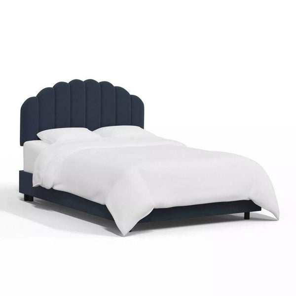 Supreme Comfort: Swedish Wood King Bed - Opulent Navy Tranquility (160x200x140) by Alhome - ALHOME