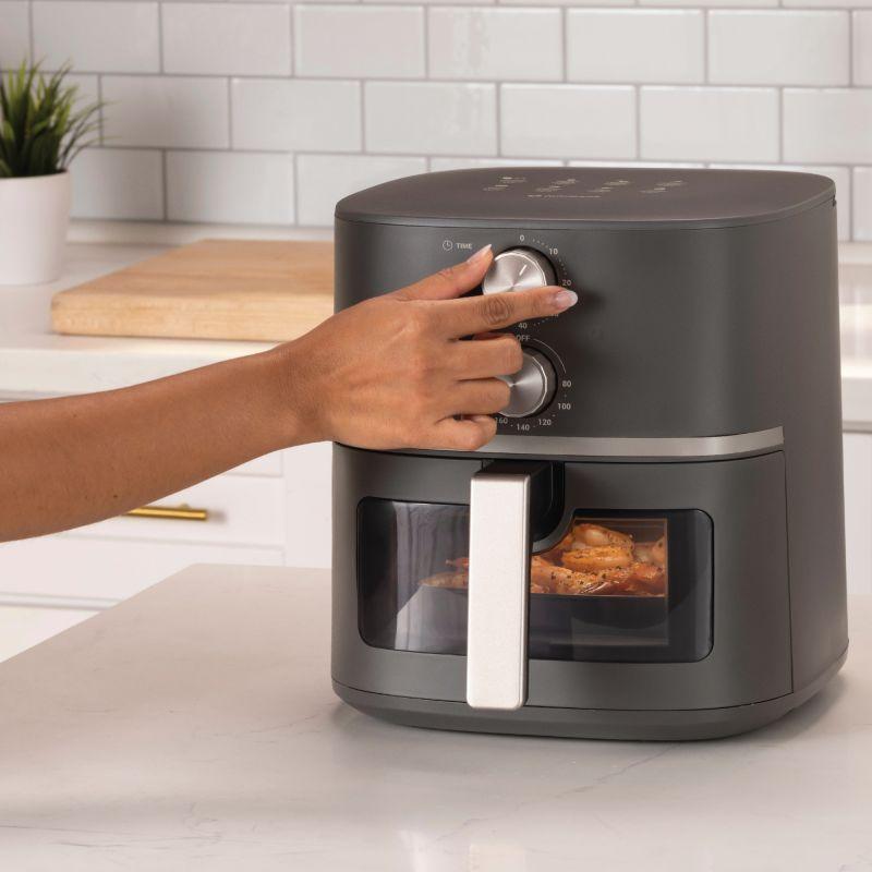 Nutricook Essentials Digital Classic Vision Air Fryer With See Through Window - 1500 W - 5.2 L - Grey - ALHOME