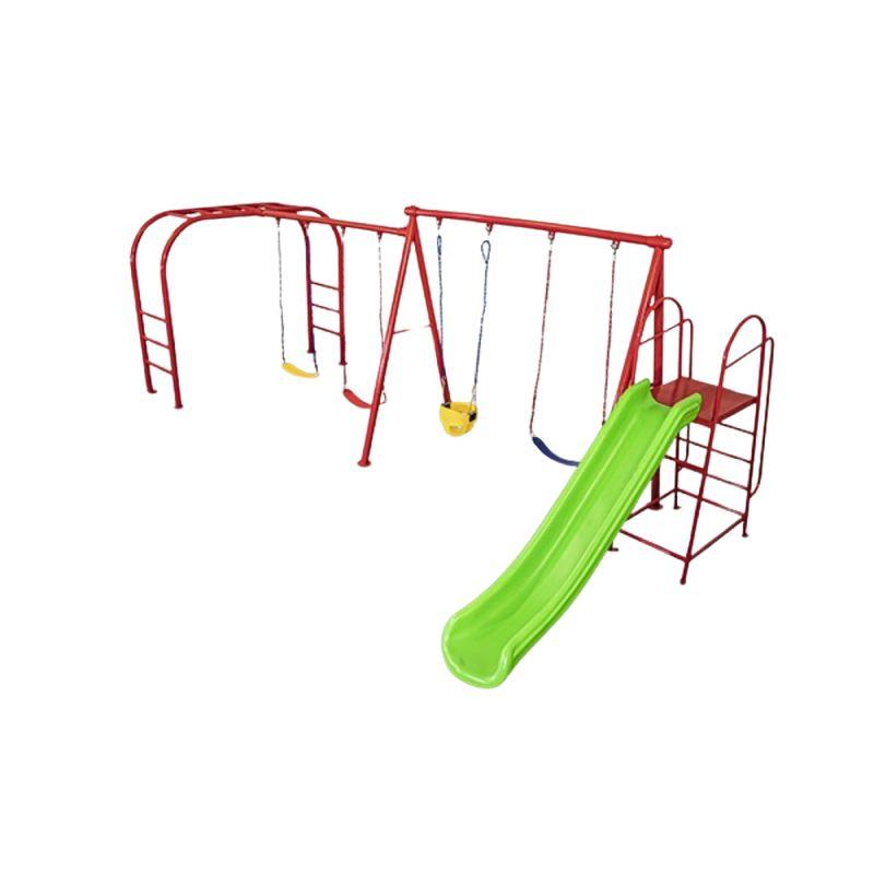 Games Set Includes A Slide, A Climbing Game, And Swings For Four Children by Alhome - ALHOME