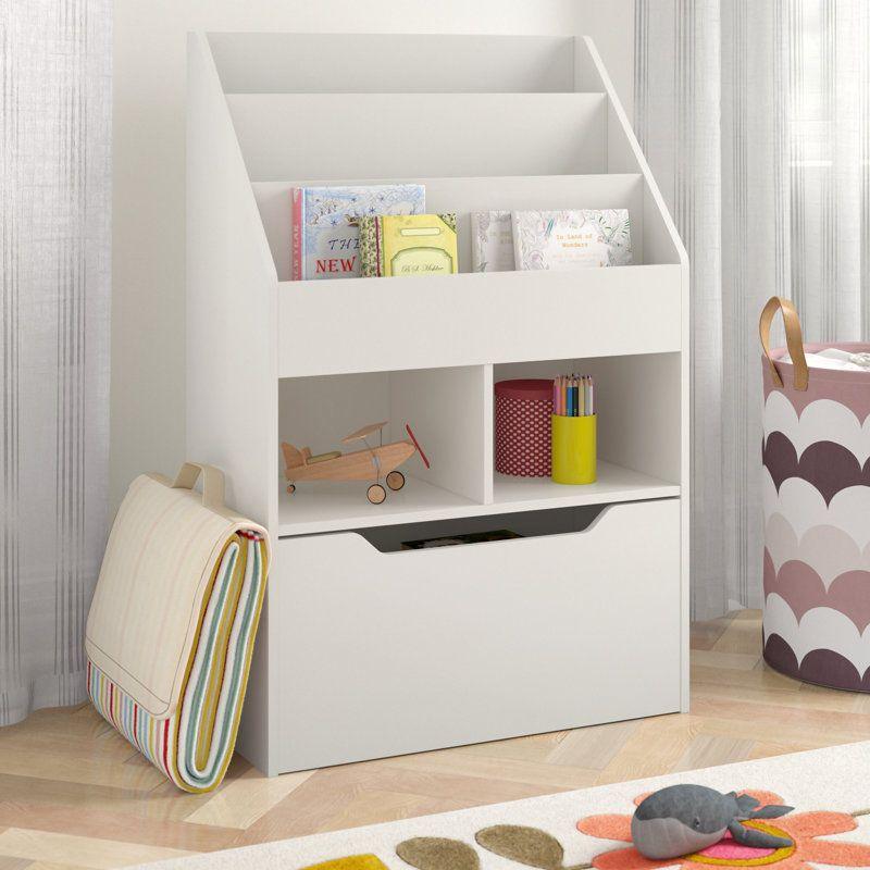 Kids Bookcase: 59x29x89 Wood, White by Alhome - ALHOME