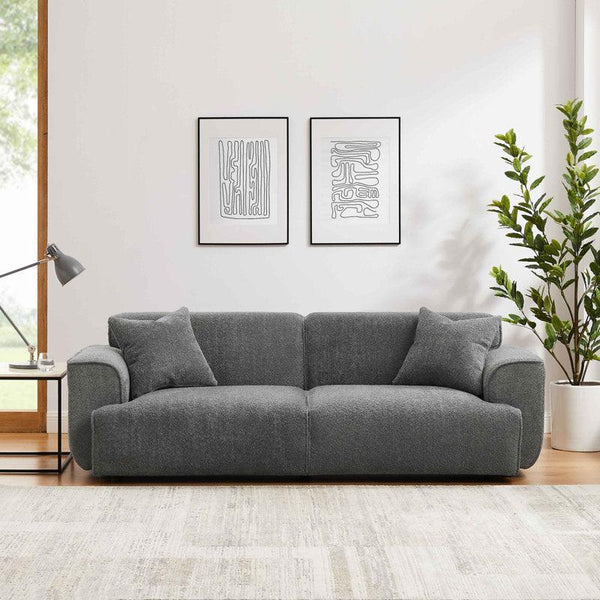 Harmony in Gray: 3-Seater Boucl√© Sofa By Alhome - ALHOME