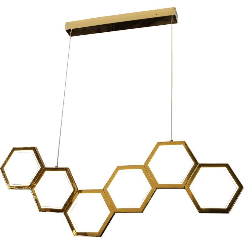 Modern Golden Hanger With Yellow Lighting - 60 W By Alhome - ALHOME