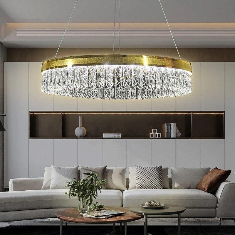 Modern Chandelier With 3 Lights - 36 Watts - Diameter 80 - Gold - By Alhome - ALHOME