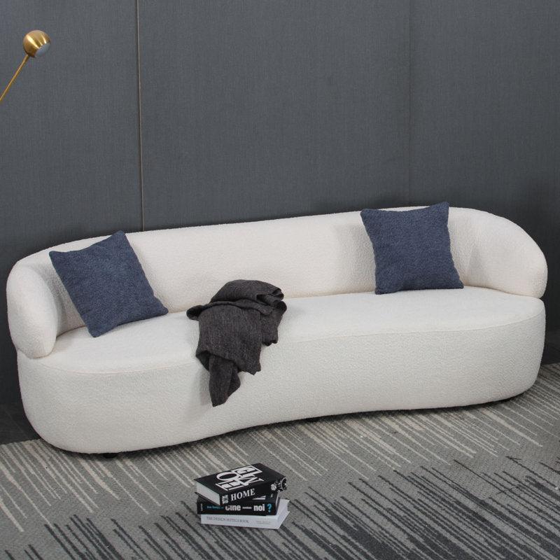 3-Seater Boucl√© Sofa in Elegant Beige By Alhome - 110111249 - ALHOME