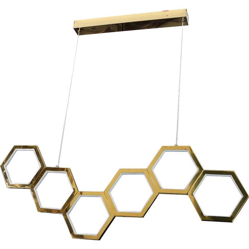 Modern Golden Hanger With Yellow Lighting - 60 W By Alhome - ALHOME