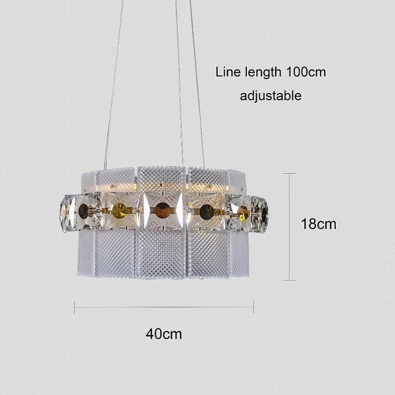 Modern Gold Chandelier - 4 Lights - 40 cm - Lamp Base Size E14 By Alhome - ALHOME