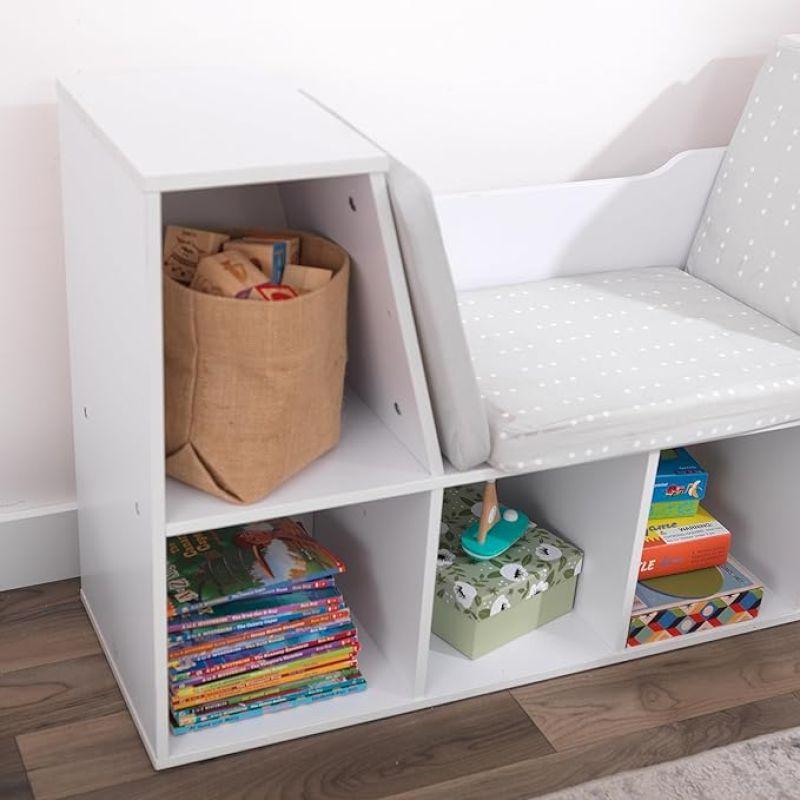 Dreeba Bookcase With Reading Nook - White - .com - Your Destination for Baby & Mother Needs in Saudi Arabia