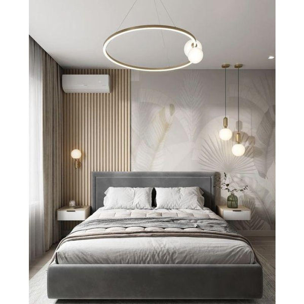 Super King Bed in Grey Velvet with Swedish Wood Frame By Alhome - 110112411 - ALHOME