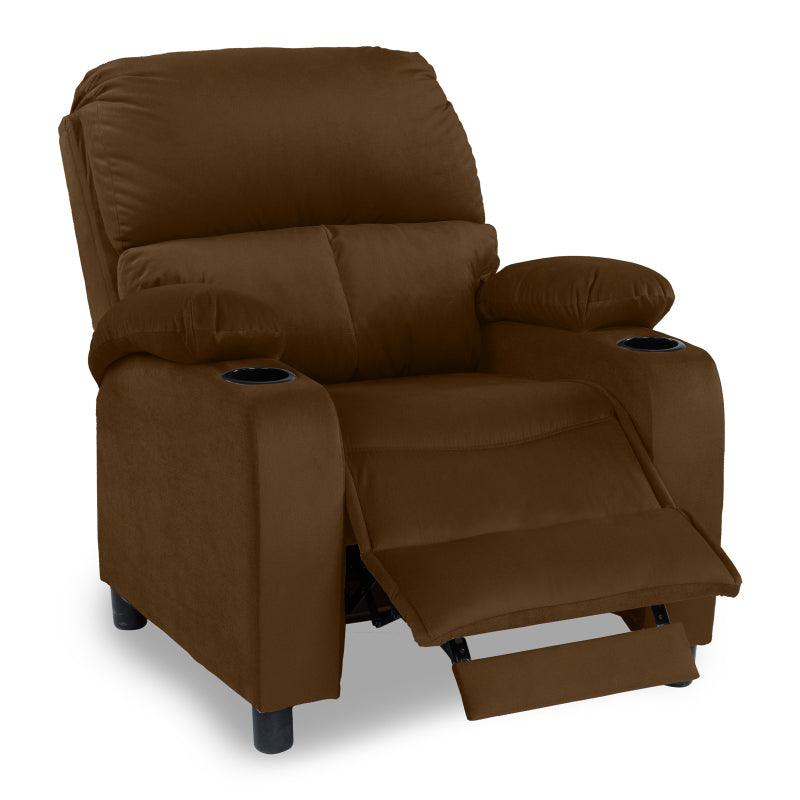 Velvet Classic Cinematic Recliner Chair with Cups Holder - NZ70 by In House - ALHOME