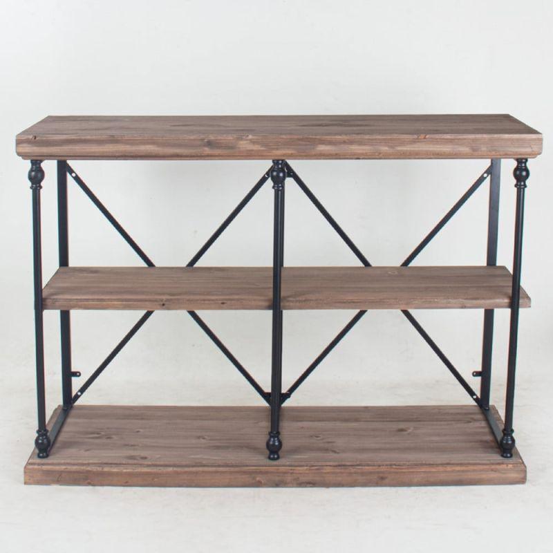 Wooden Console With 3 Shelves - Brown By Alhome - ALHOME