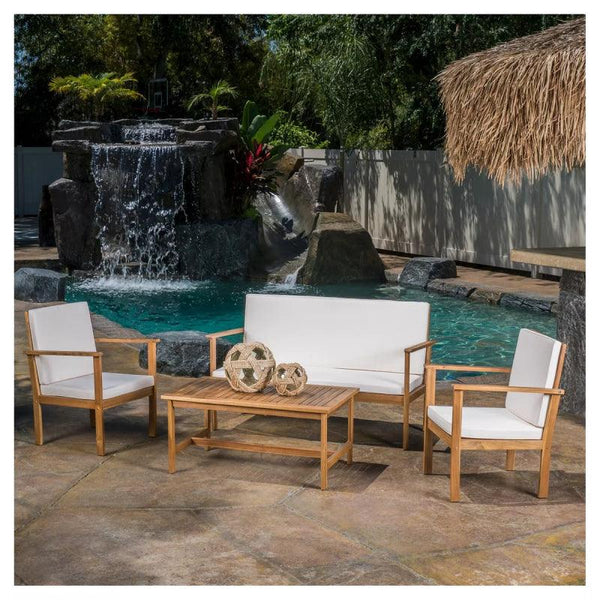 ForestHaven 4-Piece White Outdoor Seating Set By Alhome - Zrafh.com - Your Destination for Baby & Mother Needs in Saudi Arabia