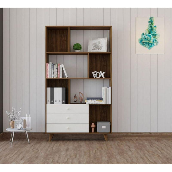 Storage Unit with Shelves and 3 Drawers By Alhome - ALHOME