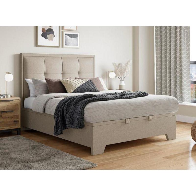 Scandinavian Serenity Single Bed Chanel-Tufted Elegance in Beige By Alhome - 110112561 - ALHOME