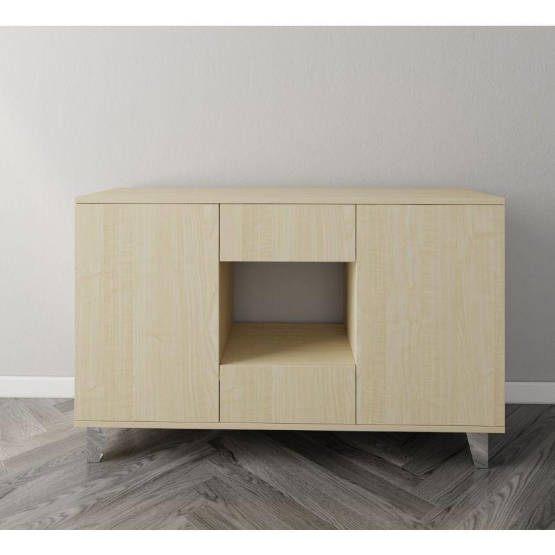 Beige Coffee Corner with Two Shelves and Two Sliding Drawers By Alhome - ALHOME